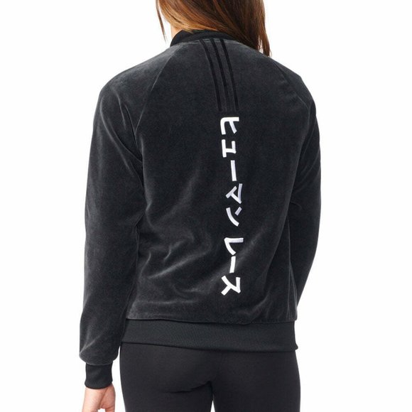 ADIDAS PHARRELLWILLIAMS HUMANRACESUPERSTAR VELOUR HUTRACK WOMEN JACKET SZ XS/0-2 - Picture 4 of 16